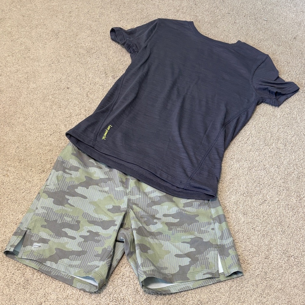 Fabletics tee and shorts